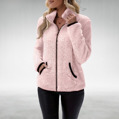 Opaline | Soft Textured Zip Fleece Jacket