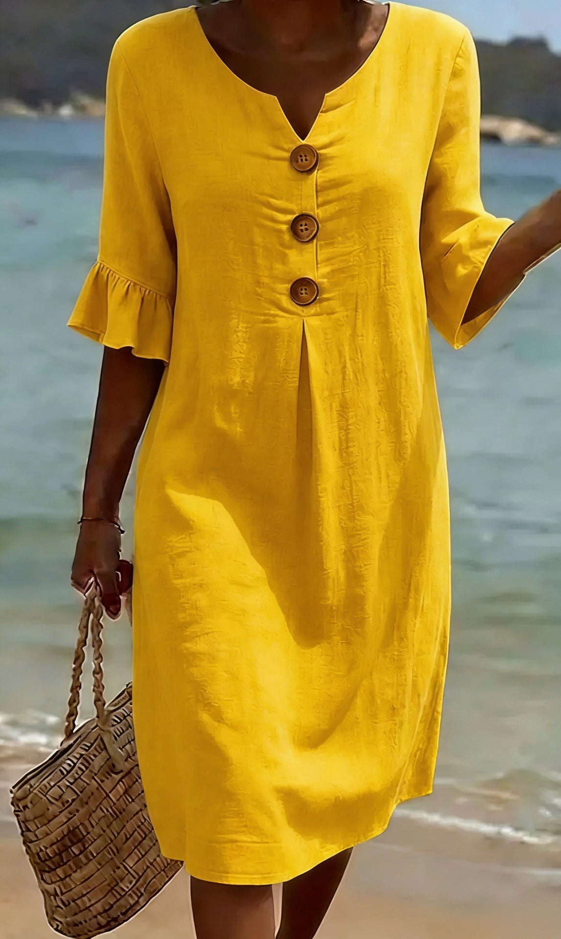 Karessa | Ruffle Sleeve Casual Dress