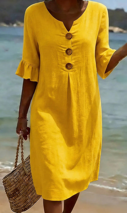 Karessa | Ruffle Sleeve Casual Dress