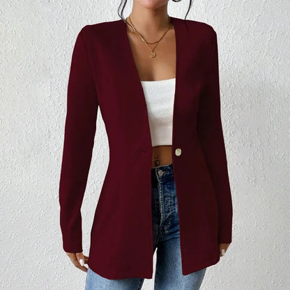 Wisteria | Tailored Open Neck Longline Blazer