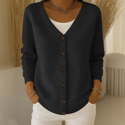 Ellavine | Textured Button Knit Cardigan