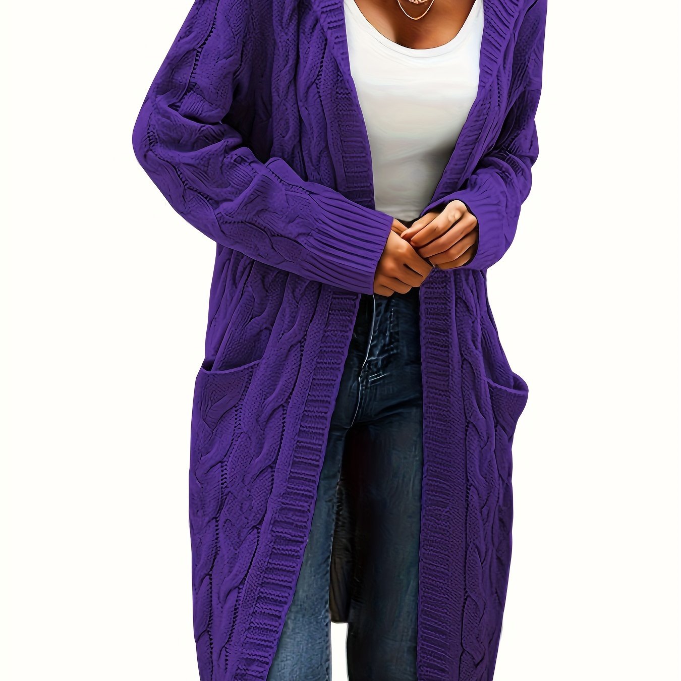 Junivelle | Cable Knit Longline Cardigan