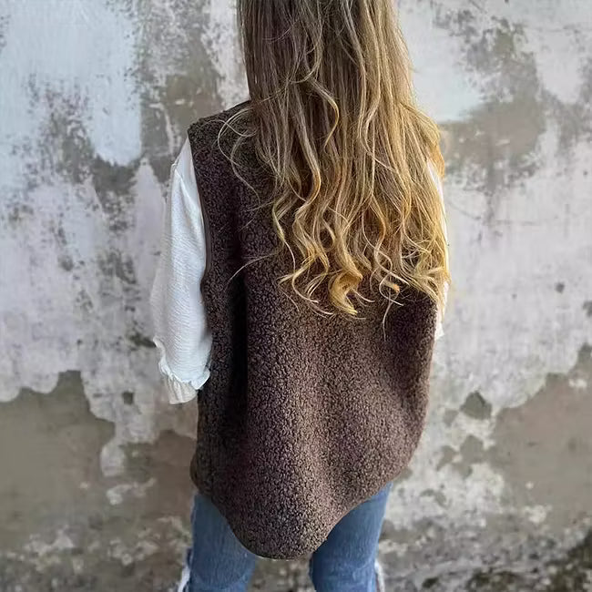 Gracielle | Soft Textured Button Front Gilet