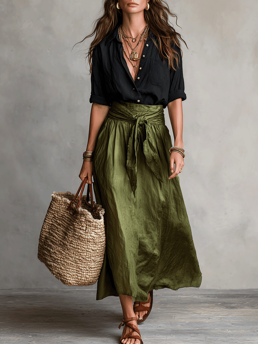 Mirelle | Tie Waist Two Piece Midi Set