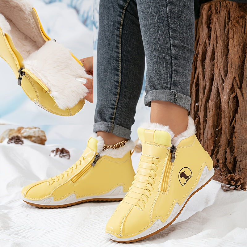 Jovelle | Plush Lined Zip Ankle Boots