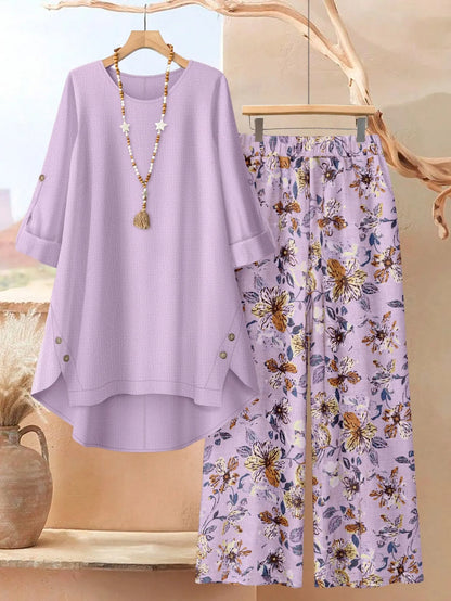 Brinella | Casual Tunic And Wide Leg Set