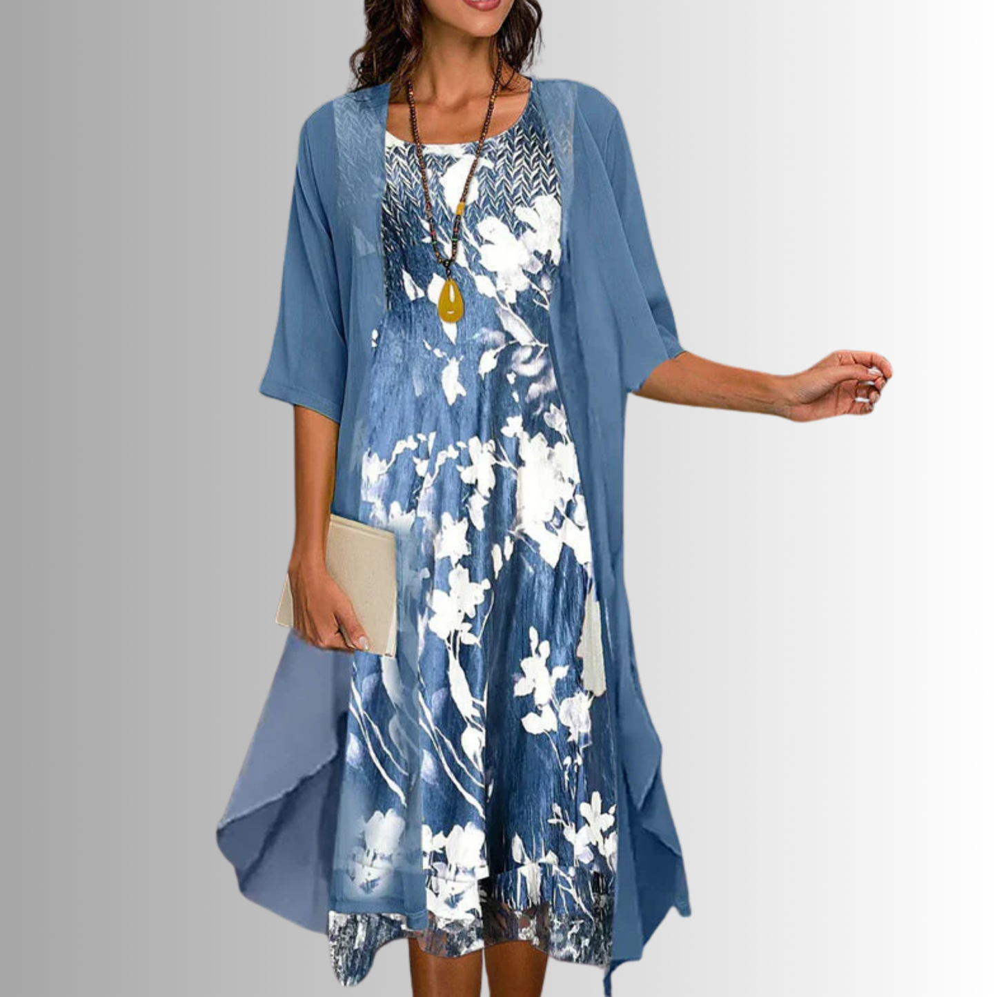 Wynteria | Elegant Sheer Overlay Midi Set