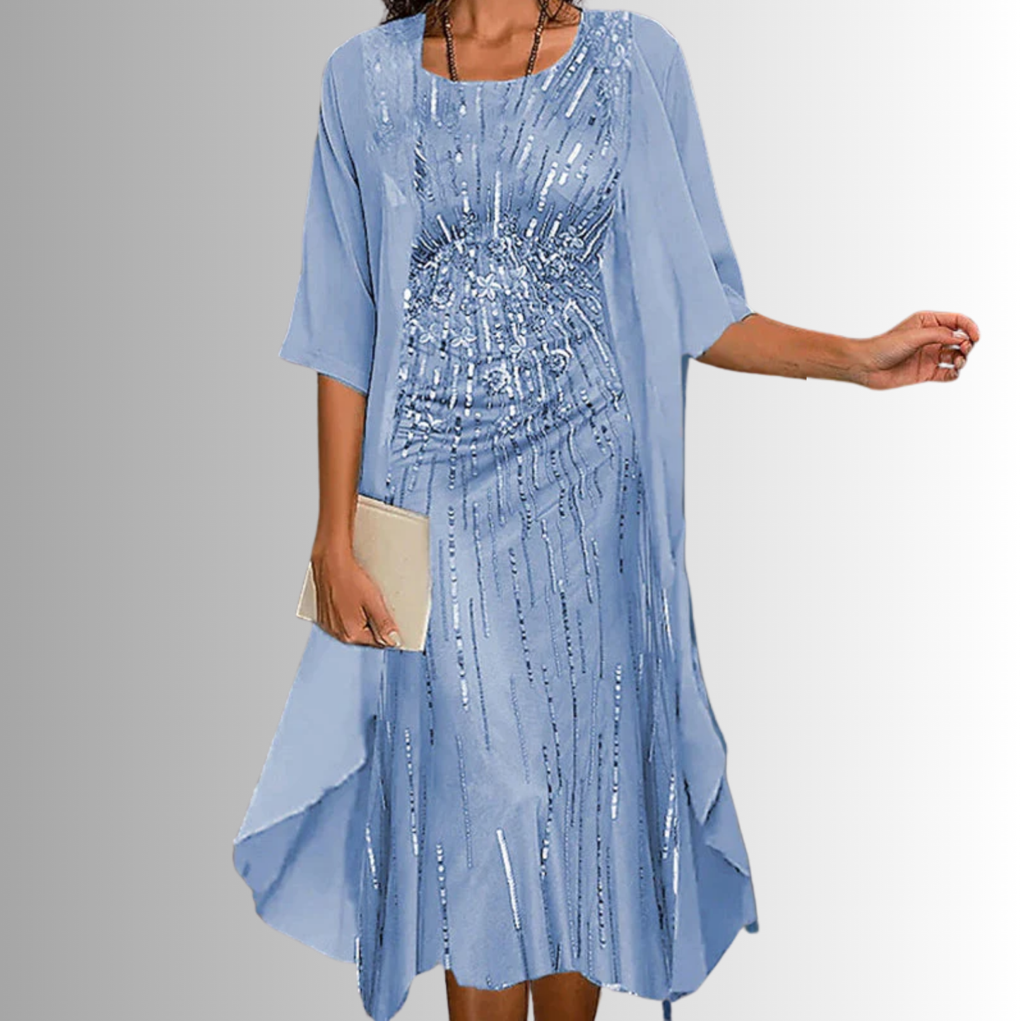 Wynteria | Elegant Sheer Overlay Midi Set