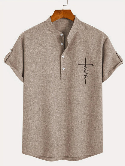 Tavrion | Henley Collar Casual Summer Shirt