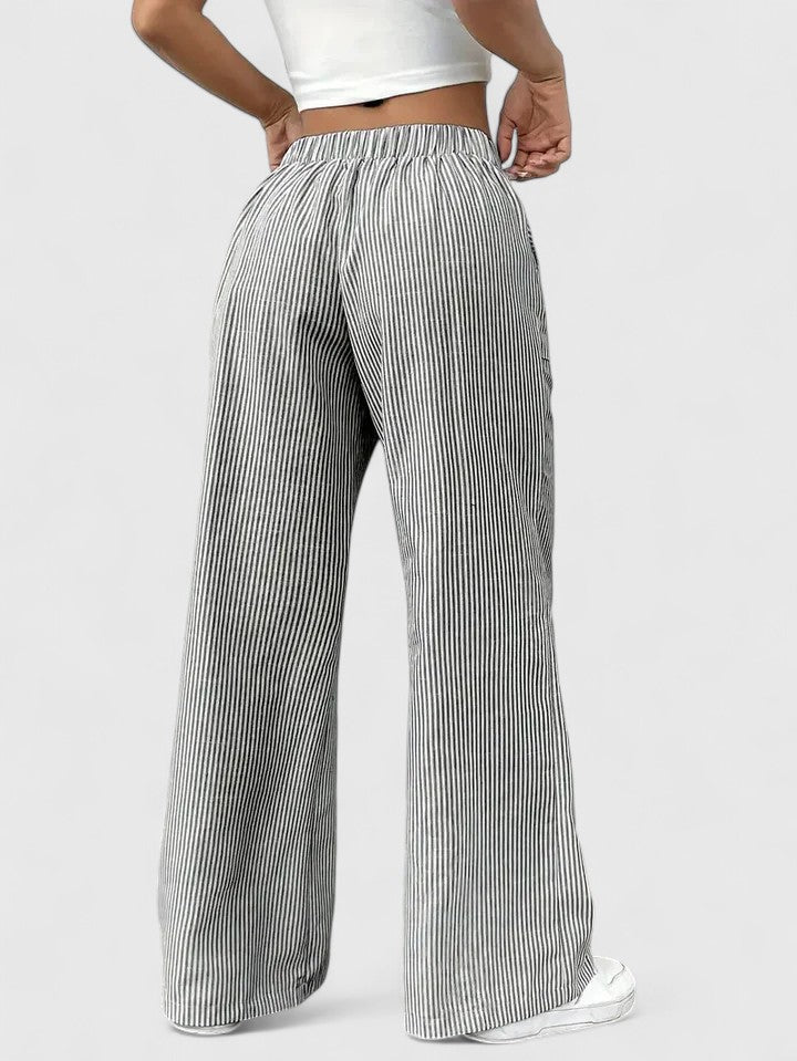 Ainsleigh | Striped Wide Leg Lounge Trousers