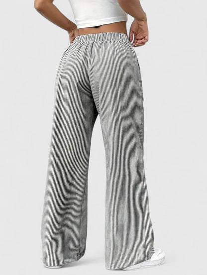 Ainsleigh | Striped Wide Leg Lounge Trousers