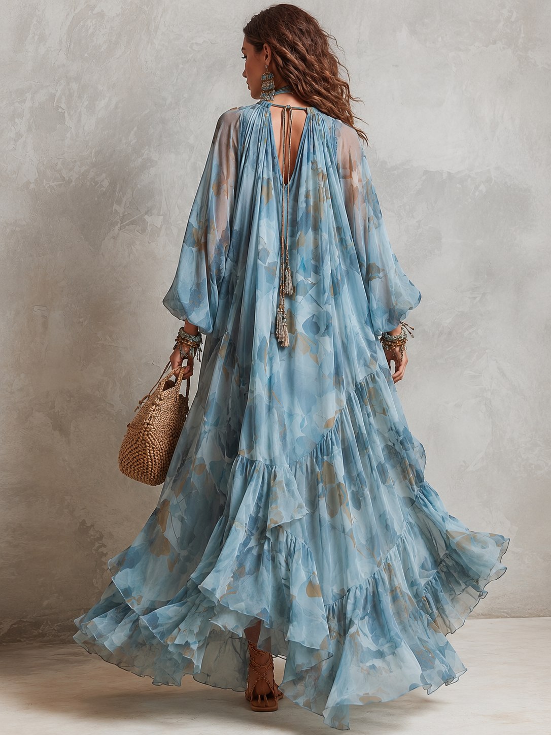 Oceane | Elegant Sheer Beach Maxi Dress