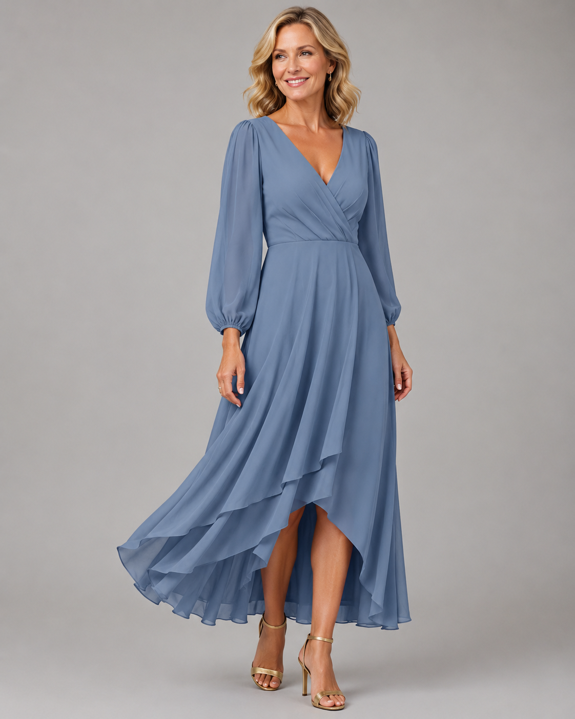 Delavine | Graceful High Low Wrap Dress