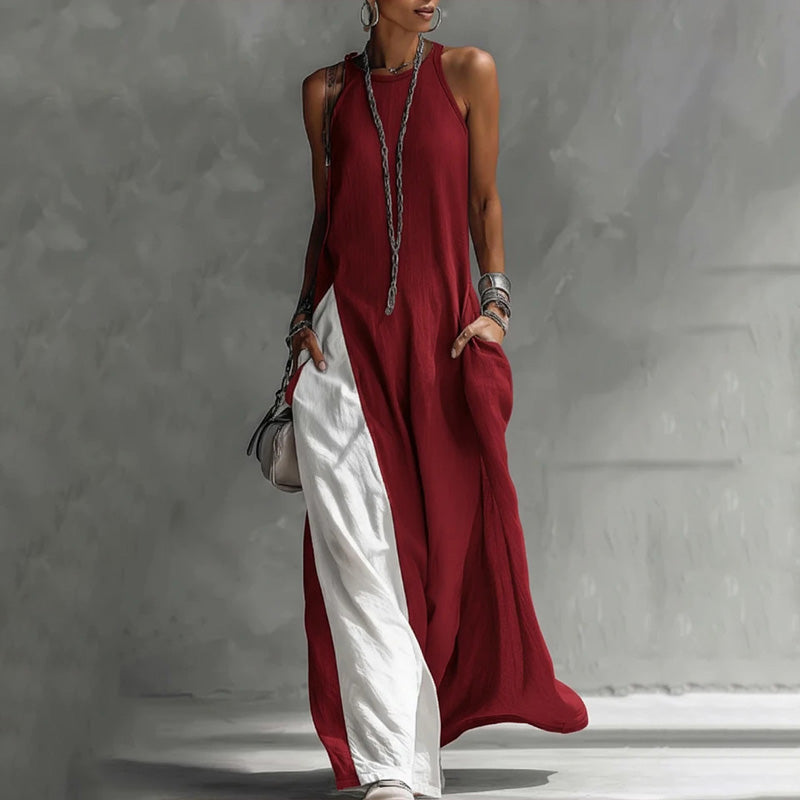Elowena | Soft Drape Sleeveless Maxi Dress