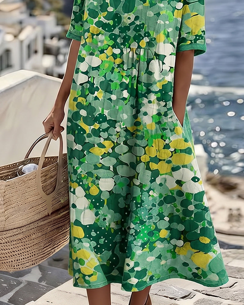 Orlena | Floral Print Relaxed Midi Dress