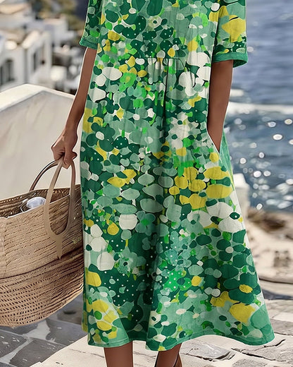 Orlena | Floral Print Relaxed Midi Dress