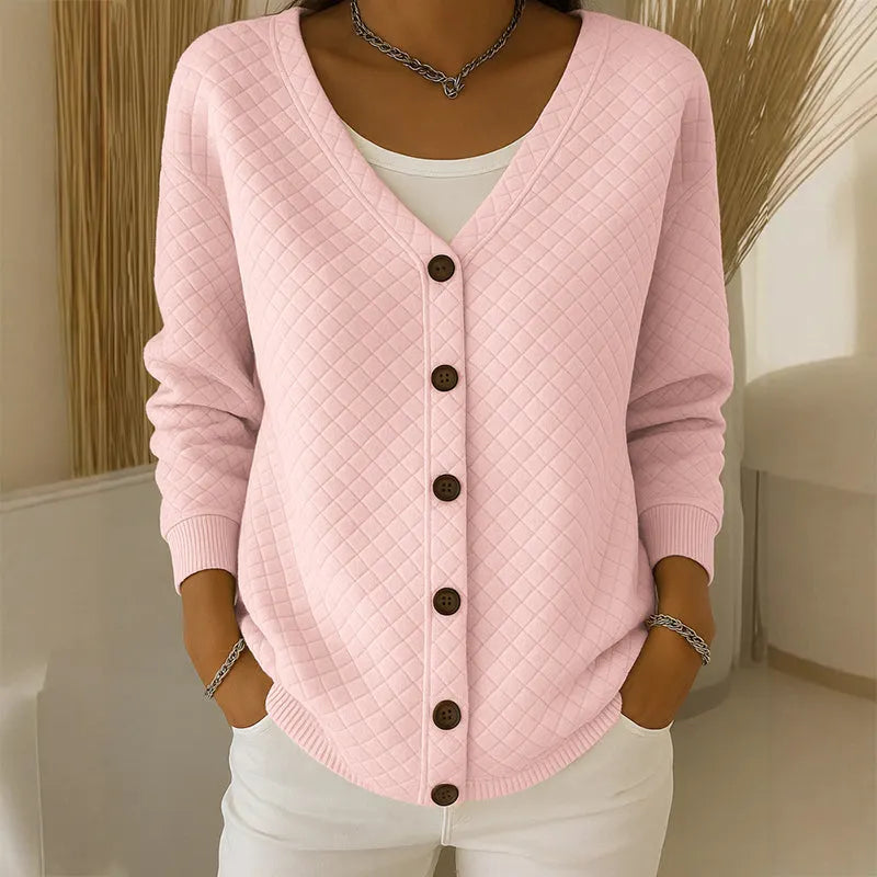 Ellavine | Textured Button Knit Cardigan