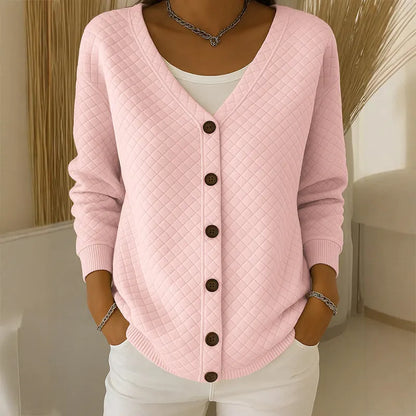 Ellavine | Textured Button Knit Cardigan
