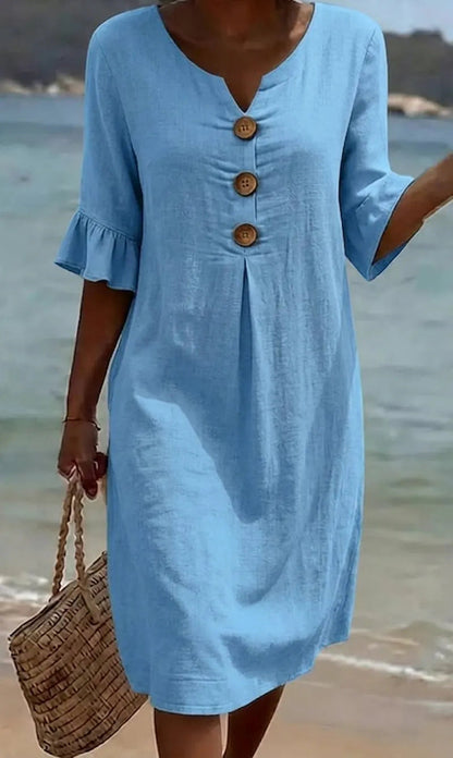 Karessa | Ruffle Sleeve Casual Dress
