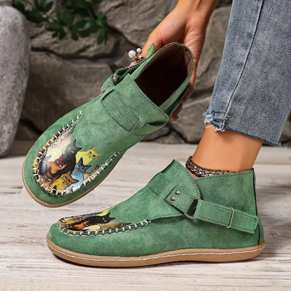 Flannery | Whimsical Cat Detail Casual Loafers