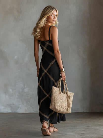 Calystra | Elegant Strappy Maxi Dress