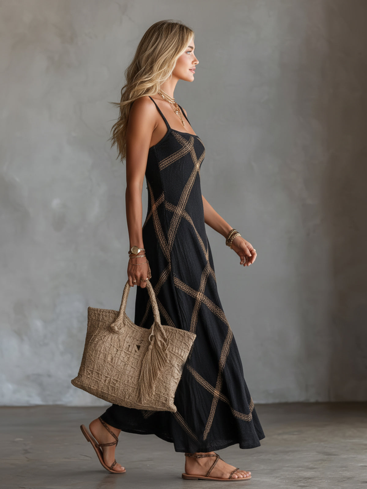 Calystra | Elegant Strappy Maxi Dress