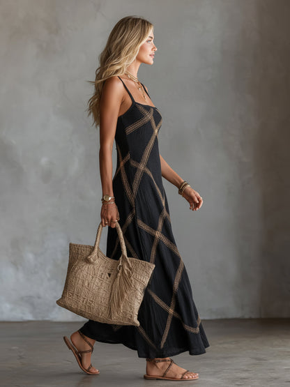 Calystra | Elegant Strappy Maxi Dress
