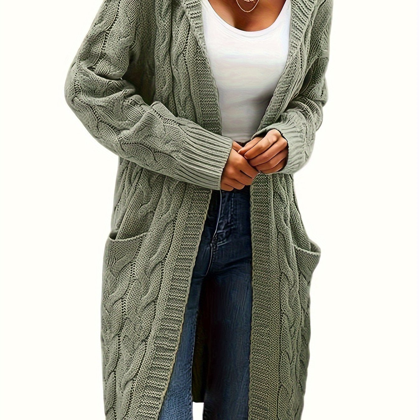 Junivelle | Cable Knit Longline Cardigan