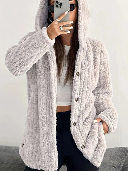 Leonie | Relaxed Plush Hooded Jacket