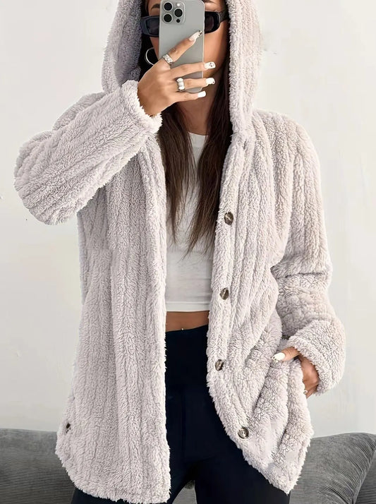 Leonie | Relaxed Plush Hooded Jacket