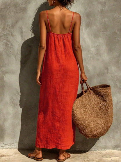 Odaline | Minimalist Strappy Maxi Dress