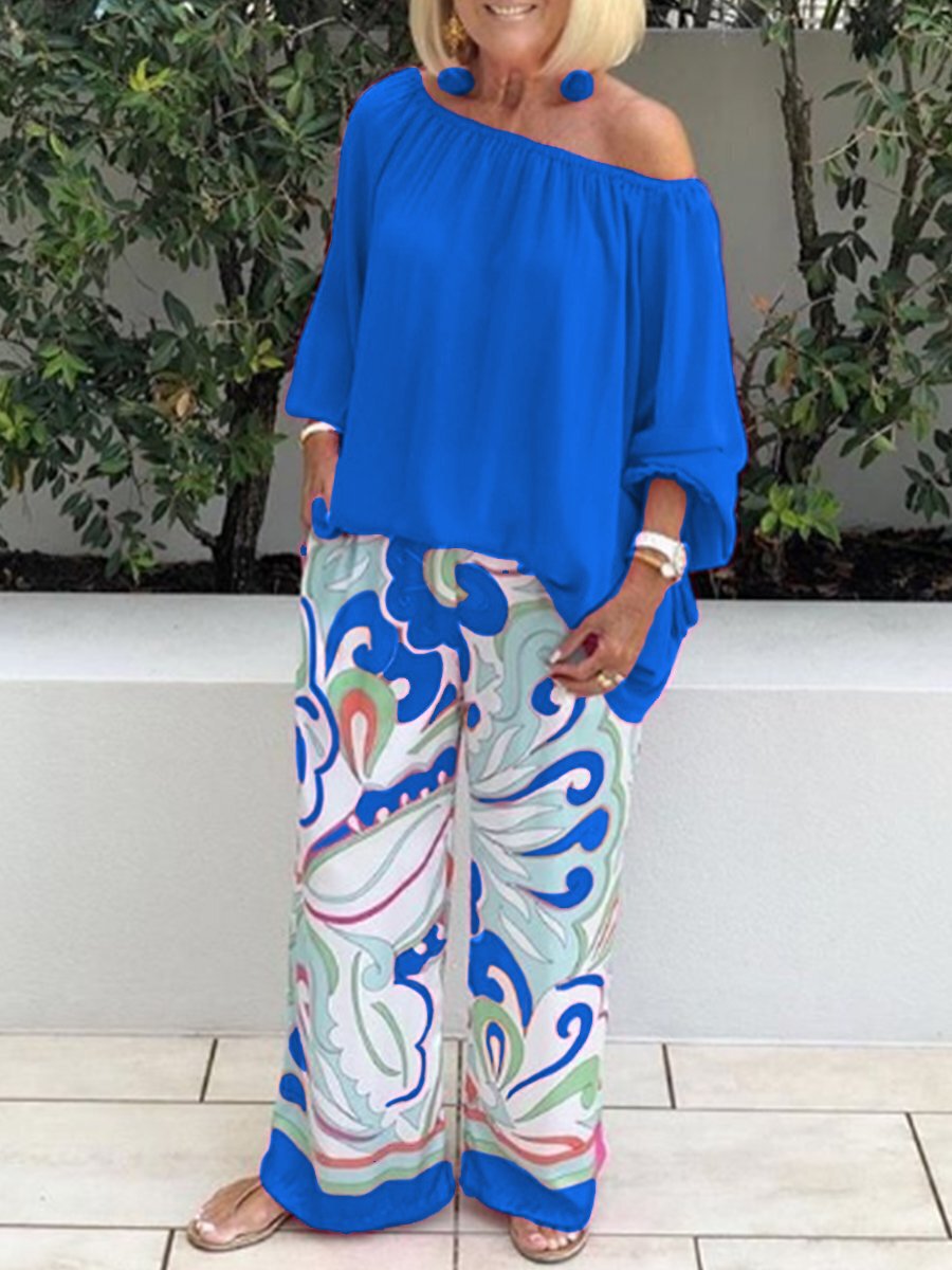Selora | Off Shoulder Top and Wide Leg Set