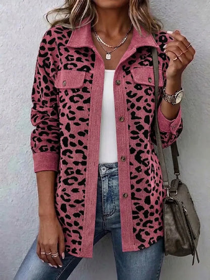 Penhalia | Button Front Animal Print Cardigan