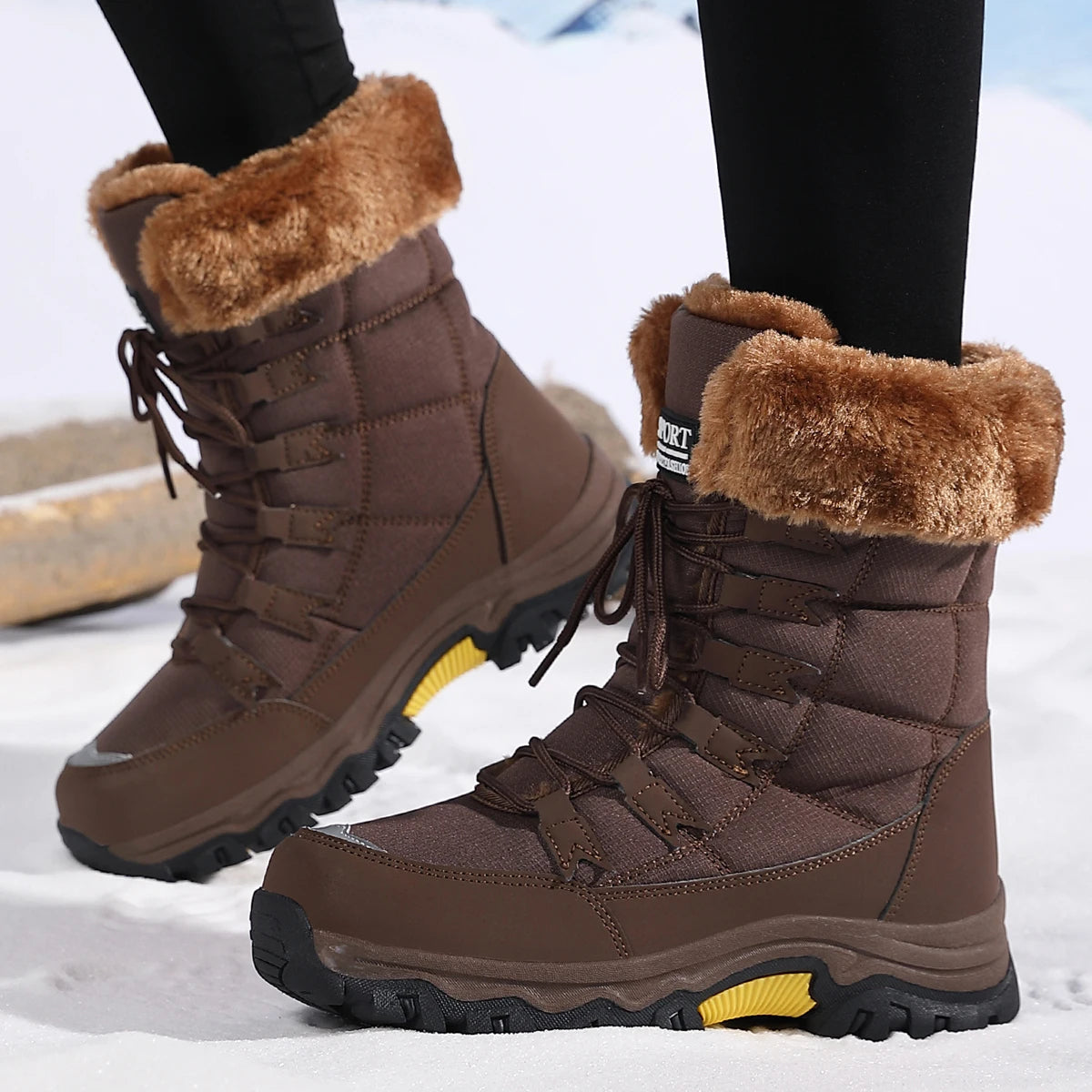 Ulrika | Plush Lined Lace Up Winter Boots