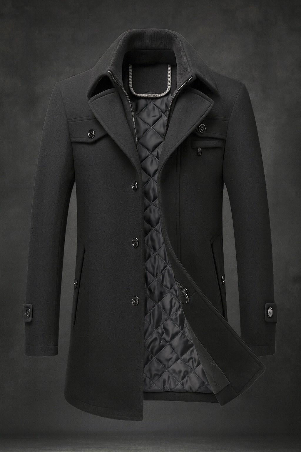 Tavish | Classic Stand Collar Wool Coat