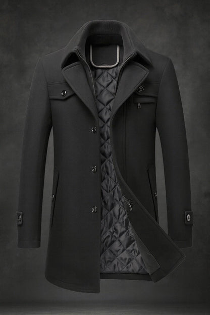 Tavish | Classic Stand Collar Wool Coat