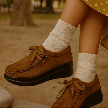 Jovella | Lace Up Comfort Loafers