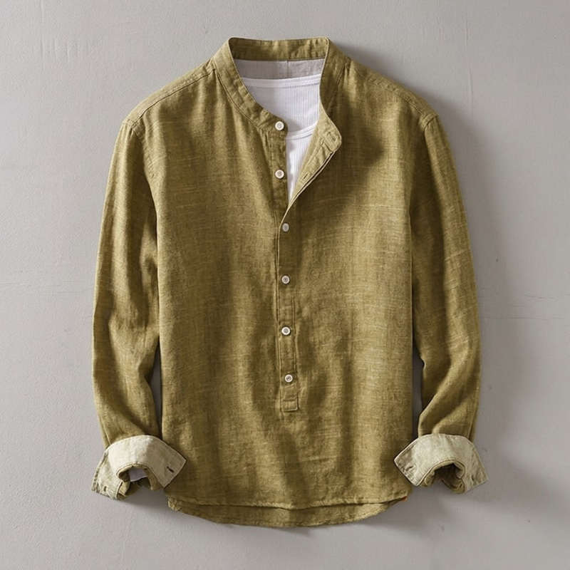 Lucien | Stand Collar Button Shirt