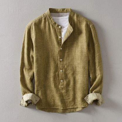 Lucien | Stand Collar Button Shirt