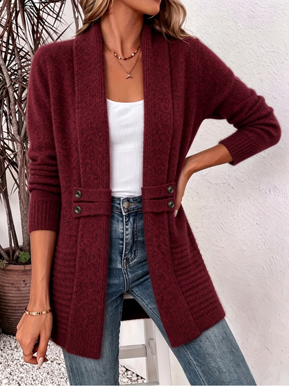 Ivonelle | Ribbed Knit Open Cardigan