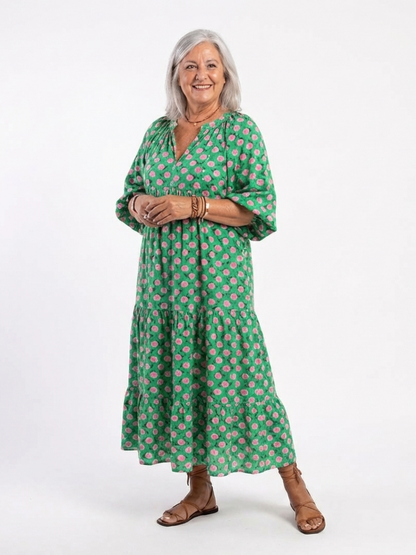 Xylia | Floral Boho Maxi Dress