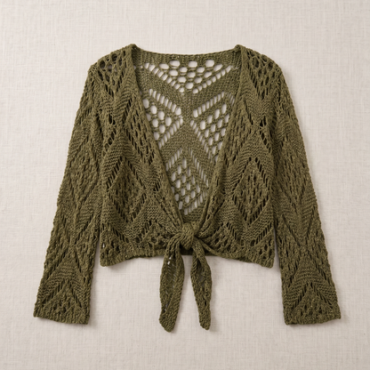 Briellea | Bohemian Tie Front Cardigan