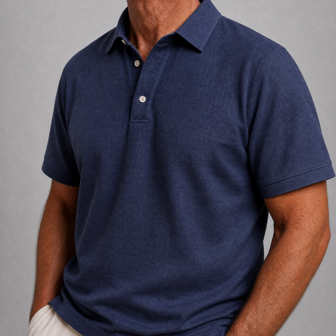 Axton | Premium Linen Blend Polo Shirt