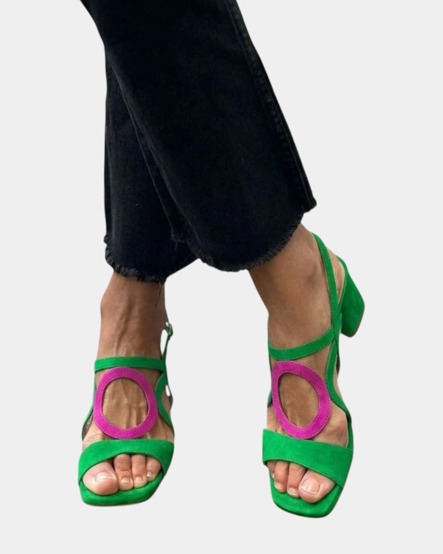 Amabel | Cutout Block Heel Sandals