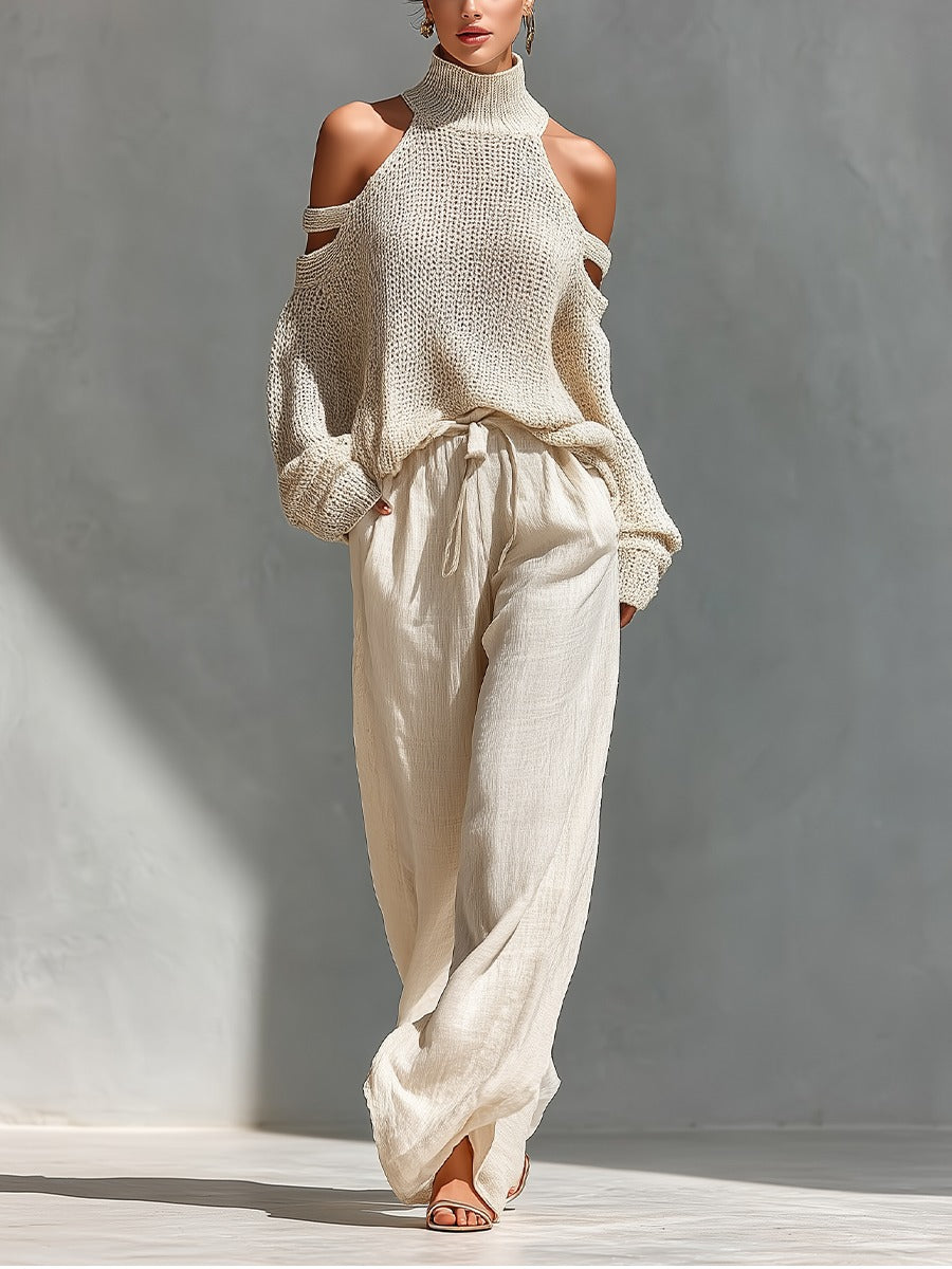 Aveloria | Cold Shoulder Knit Two Piece Set
