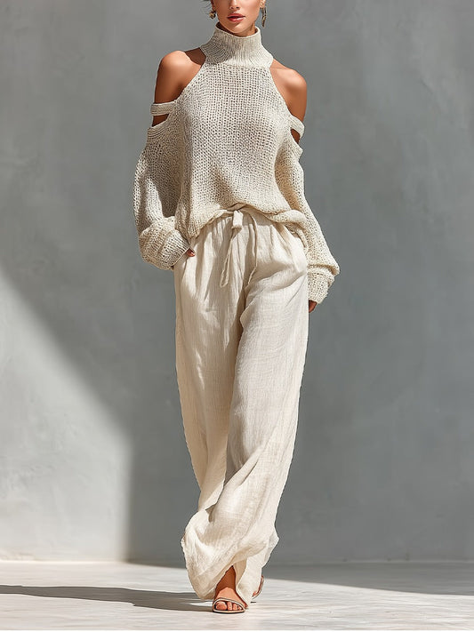 Aveloria | Cold Shoulder Knit Two Piece Set