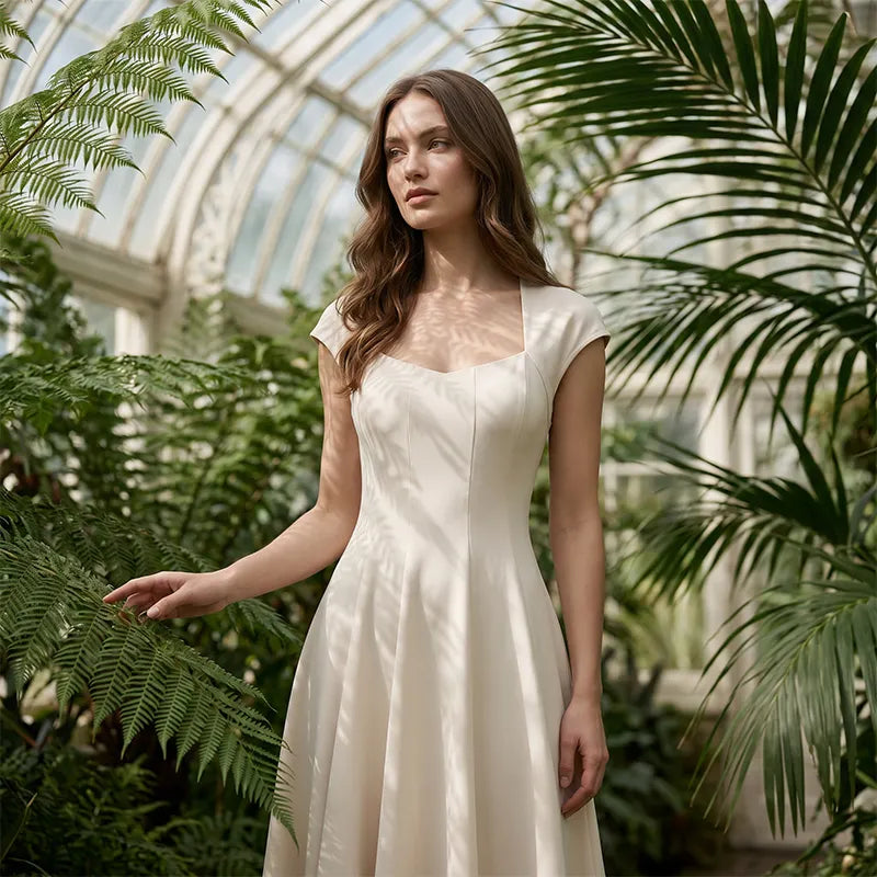 Aderyn | Elegant Square Neck Maxi Dress
