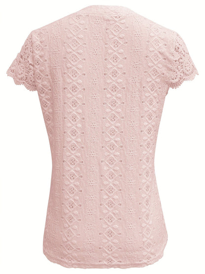 Delaine | Elegant Crochet Trim Blouse