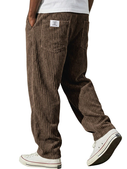 Tennyson | Ribbed Corduroy Straight Leg Trousers