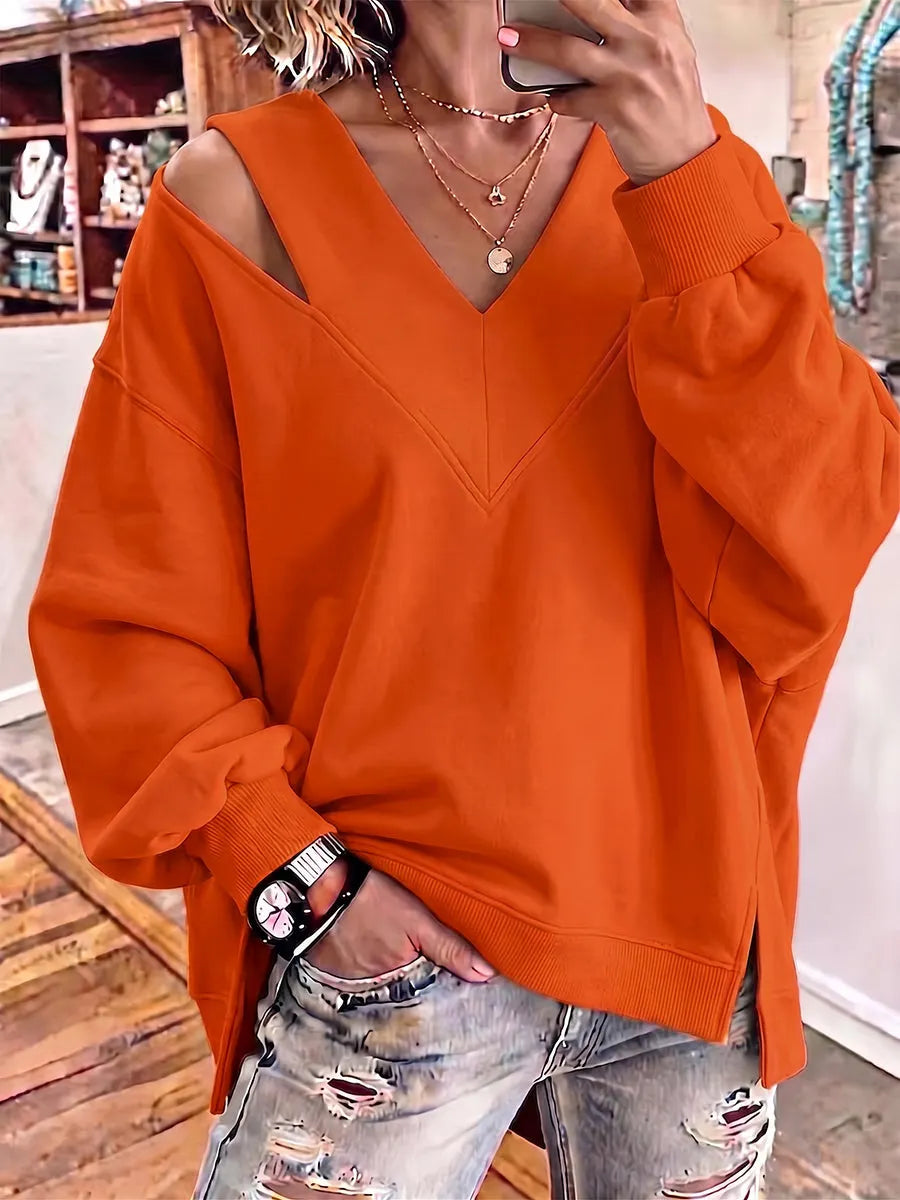 Ulissa | Oversized V Neck Sweatshirt